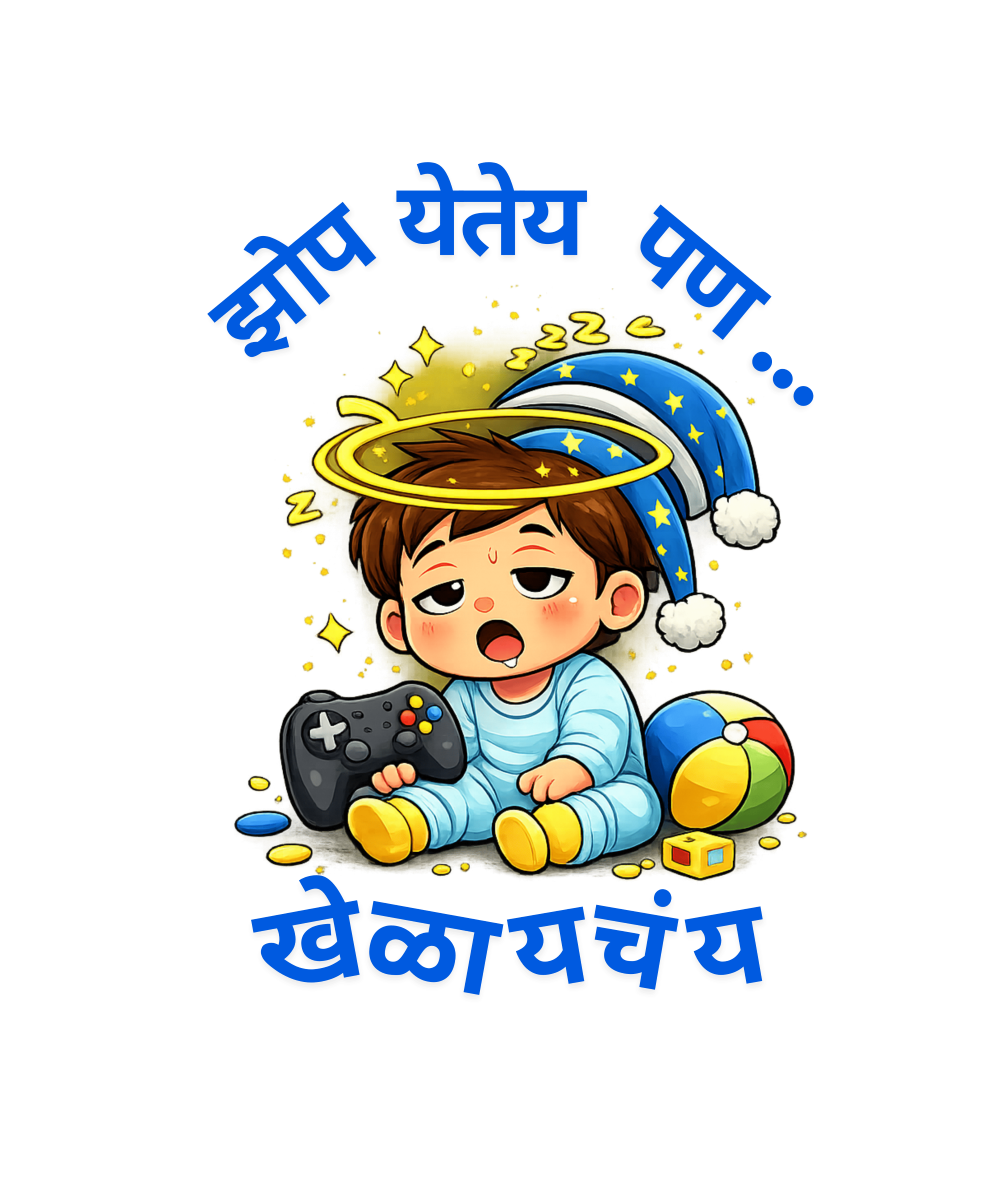 झोप येतेय पण खेळायचंय (Boys)