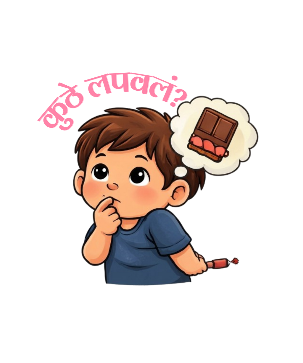 चॉकलेट कुठे लपवलं?